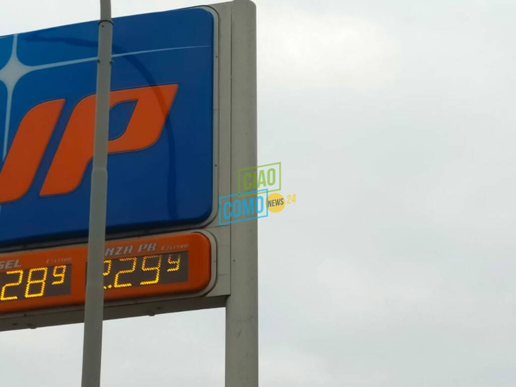 rilevazioni prezzi benzina e diesel oggi a como