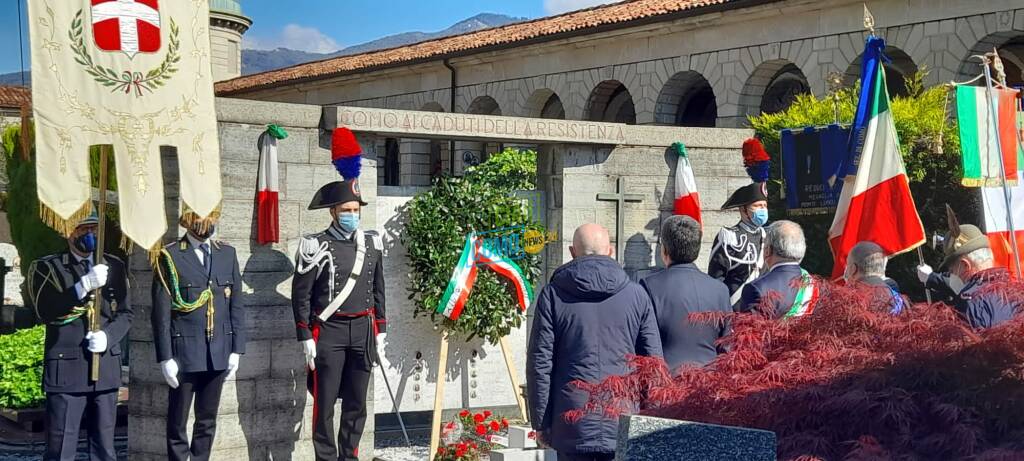 25 aprile a como cerimonia giardini a lago ed al cimitero monumentale