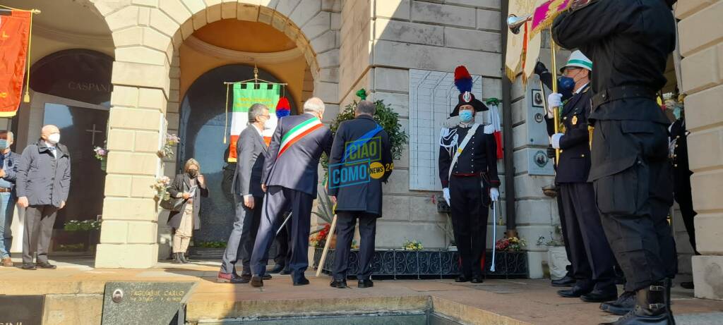 25 aprile a como cerimonia giardini a lago ed al cimitero monumentale