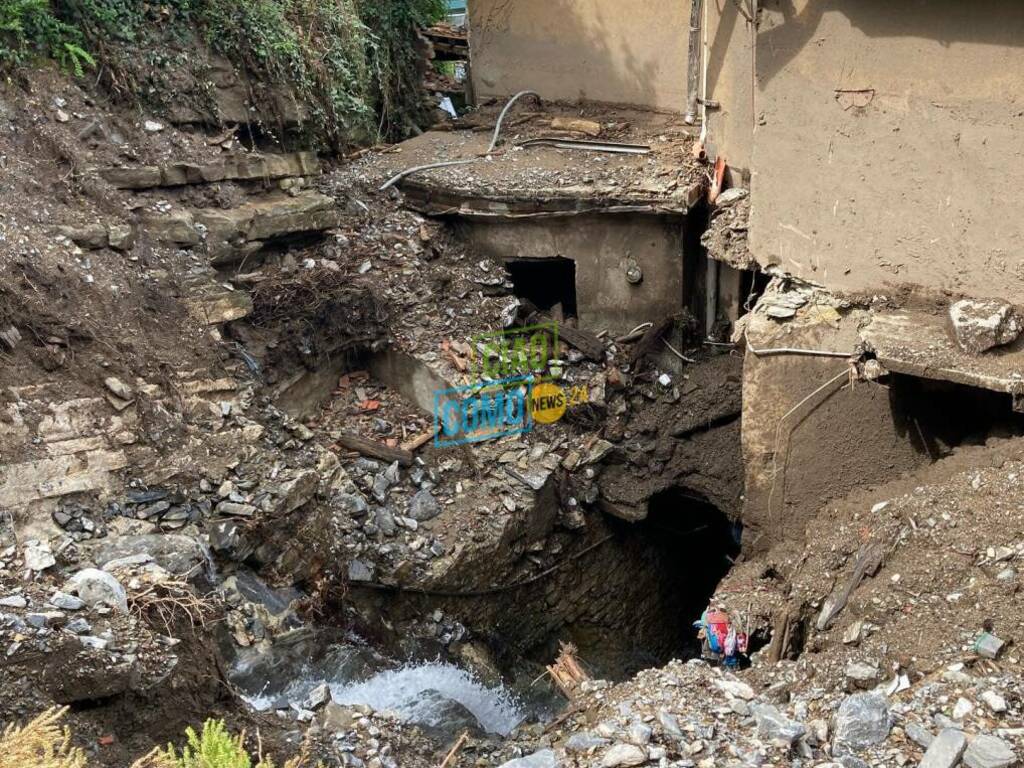 blevio e laglio alluvione del 2021 e un anno dopo con ruspe e lavori