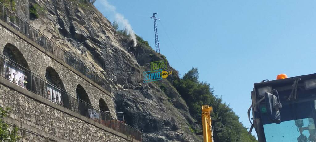 La visita della Regione al cantiere della variante della Tremezzina:  Fermi con Fontana