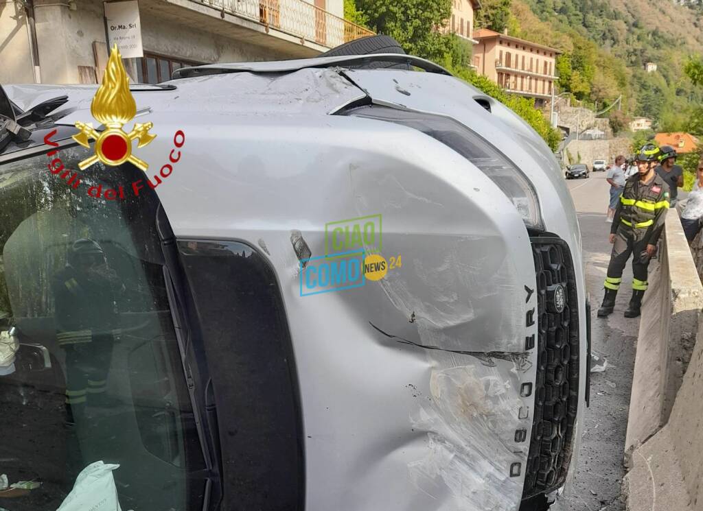 incidente brienno auto si robescia e blocca la regina