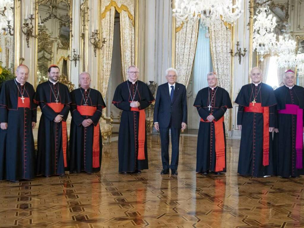 ricevimento al quirinale cardinale oscar cantoni ricevuto da mattarella