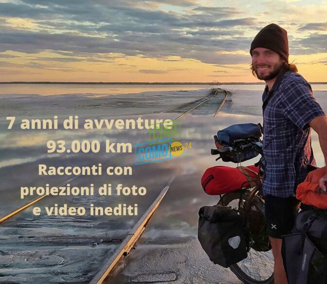 locandina lorenzo barone cicloviaggiatiore a tavernerio il prossimo 28 novembre