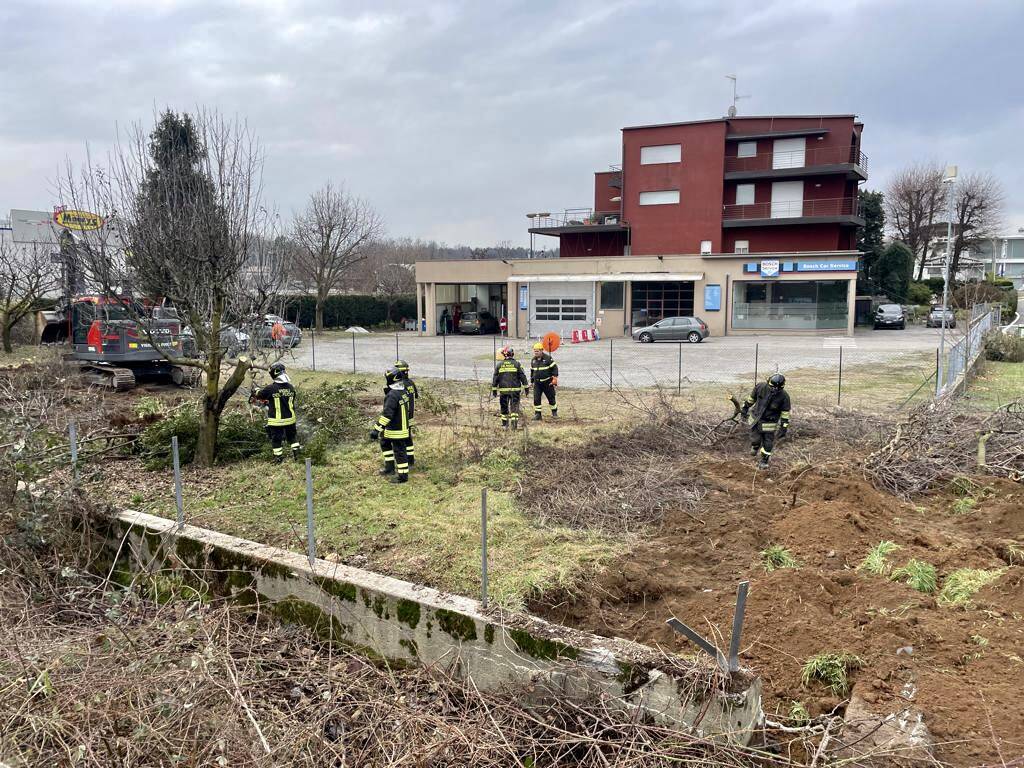 Primi lavori nuova sede vigili del fuoco Cantù