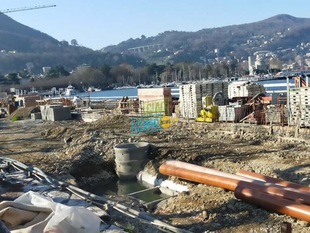 nuovo lungolago di como tratto tra darsena e piazza cavour