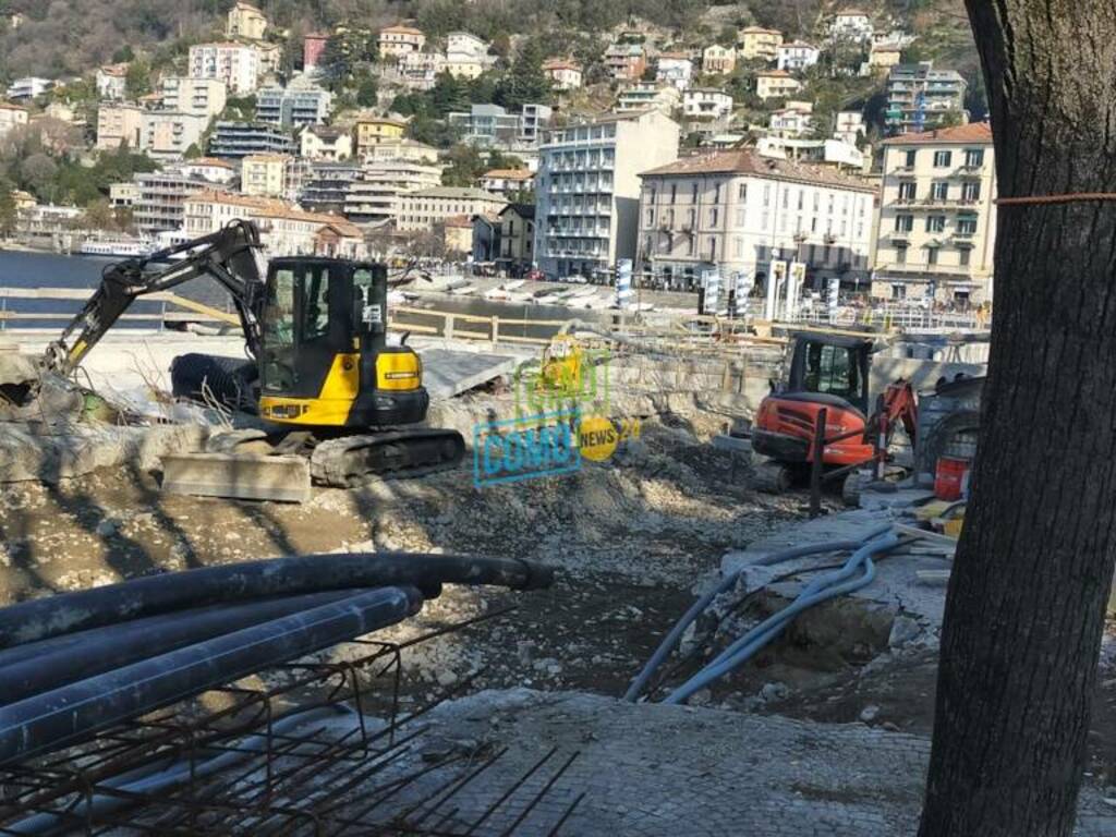 nuovo lungolago di como tratto tra darsena e piazza cavour