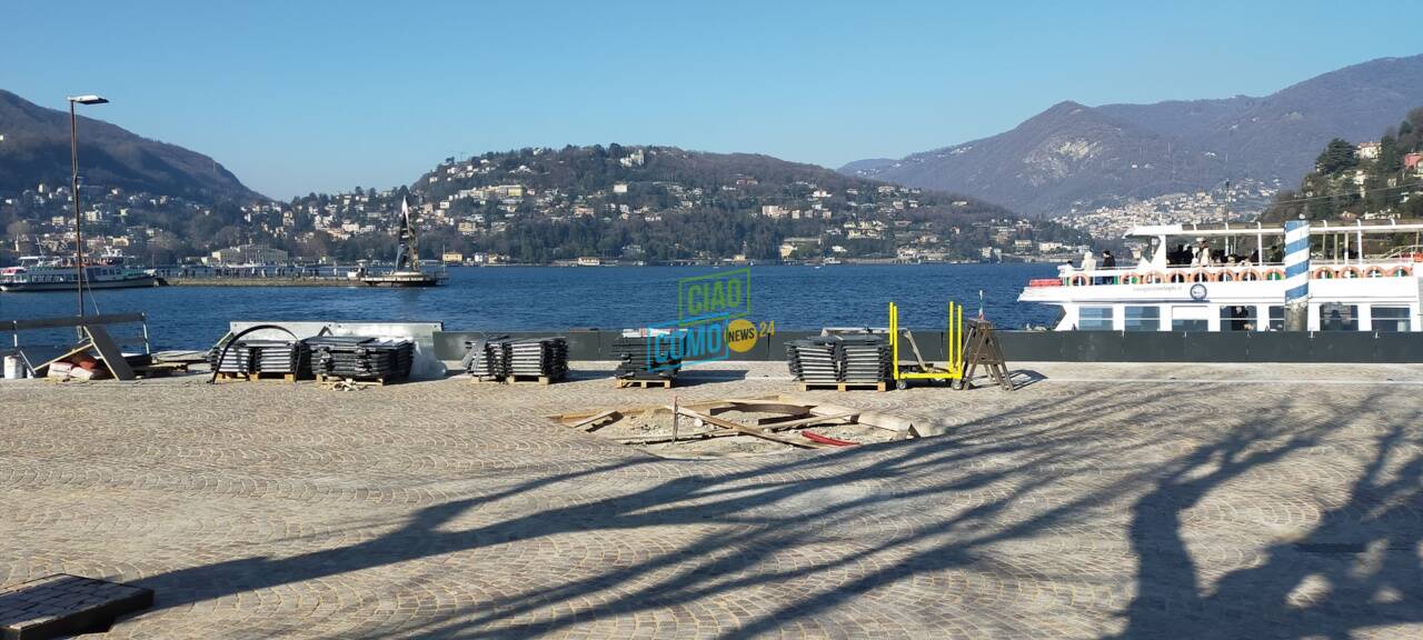 nuovo lungolago di como tratto tra darsena e piazza cavour