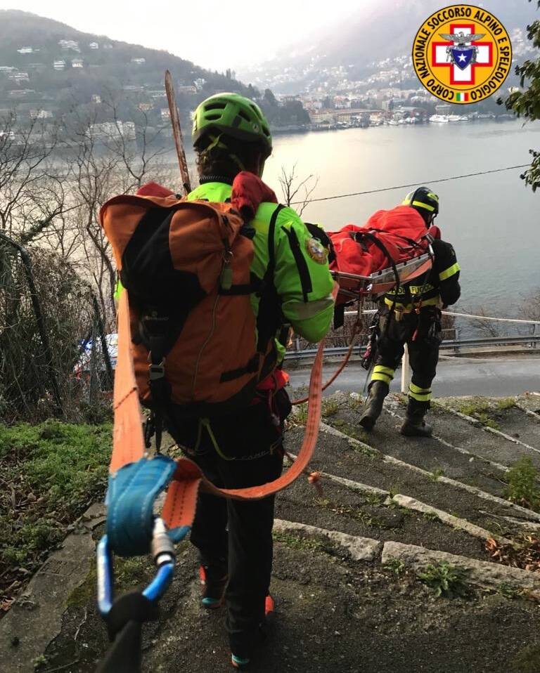 Soccorso turista sospetta frattura Brunate