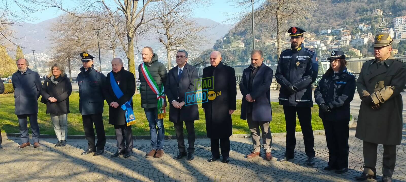 giorno del ricordo delle foibe cerimonia giardini a lago como per questore palatucci