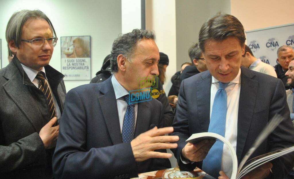 giuseppe conte visita sede sna como per incontrare candidati regionali