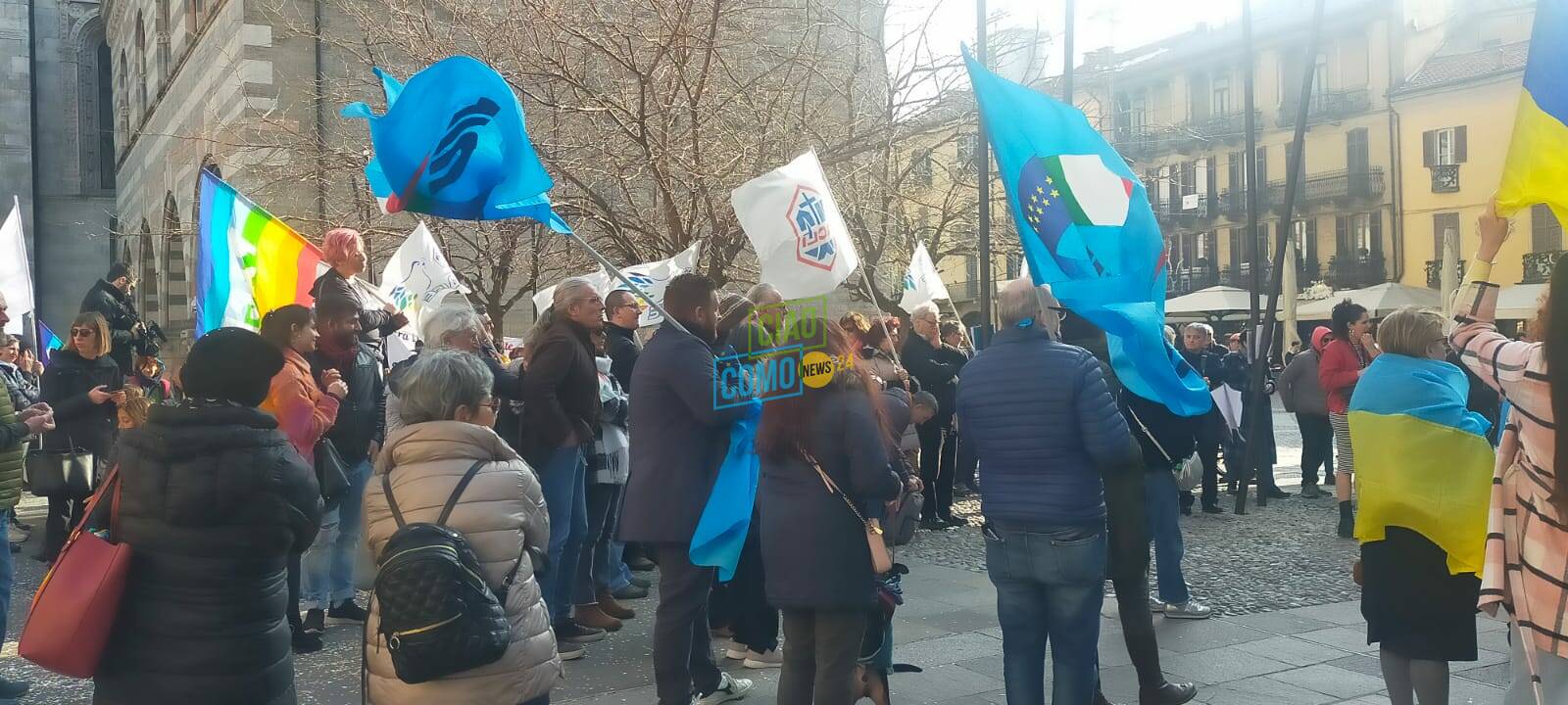 manifestazione contro la guerra in ucraina, coordinamento comasco pace in piazza grimoldi