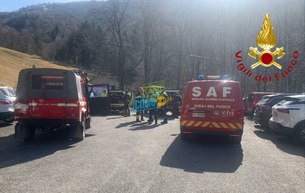 ricerche monte san primo vigili del fuoco uomo disperso