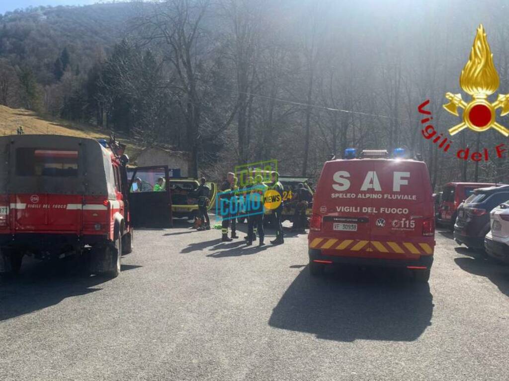 ricerche monte san primo vigili del fuoco uomo disperso