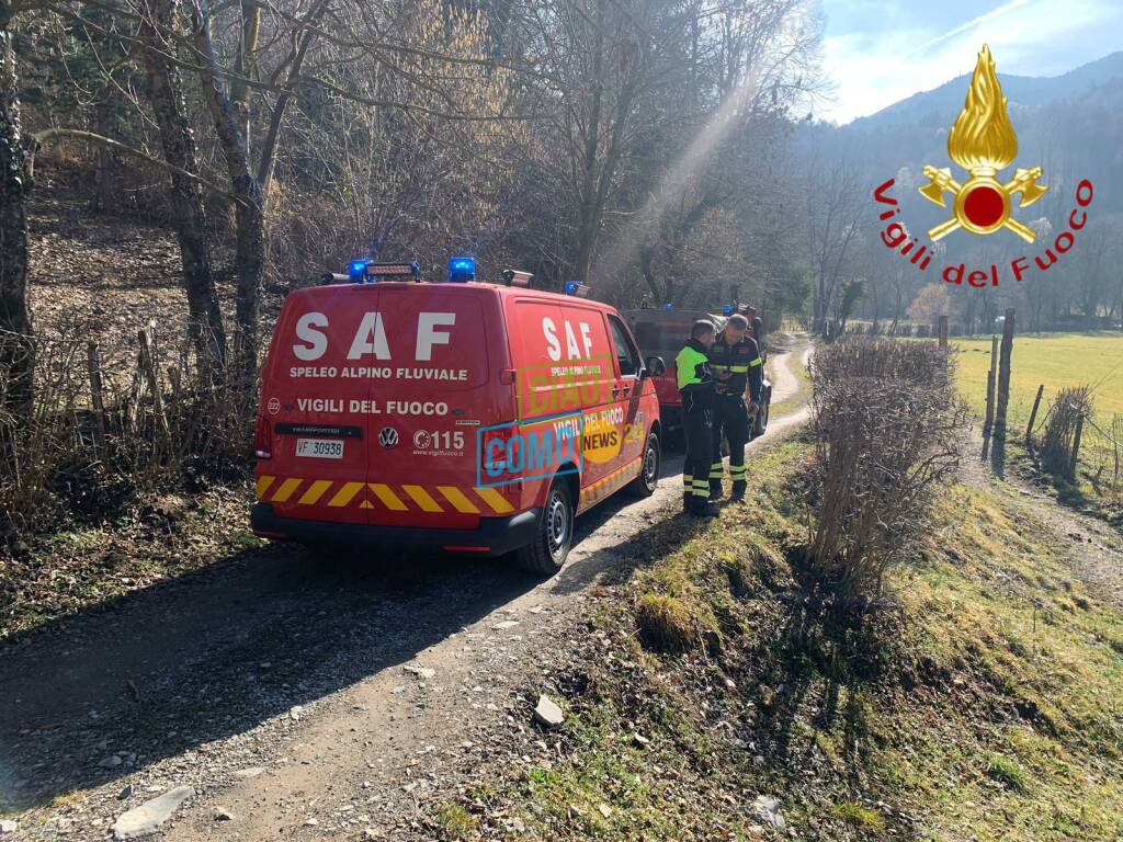 ricerche monte san primo vigili del fuoco uomo disperso