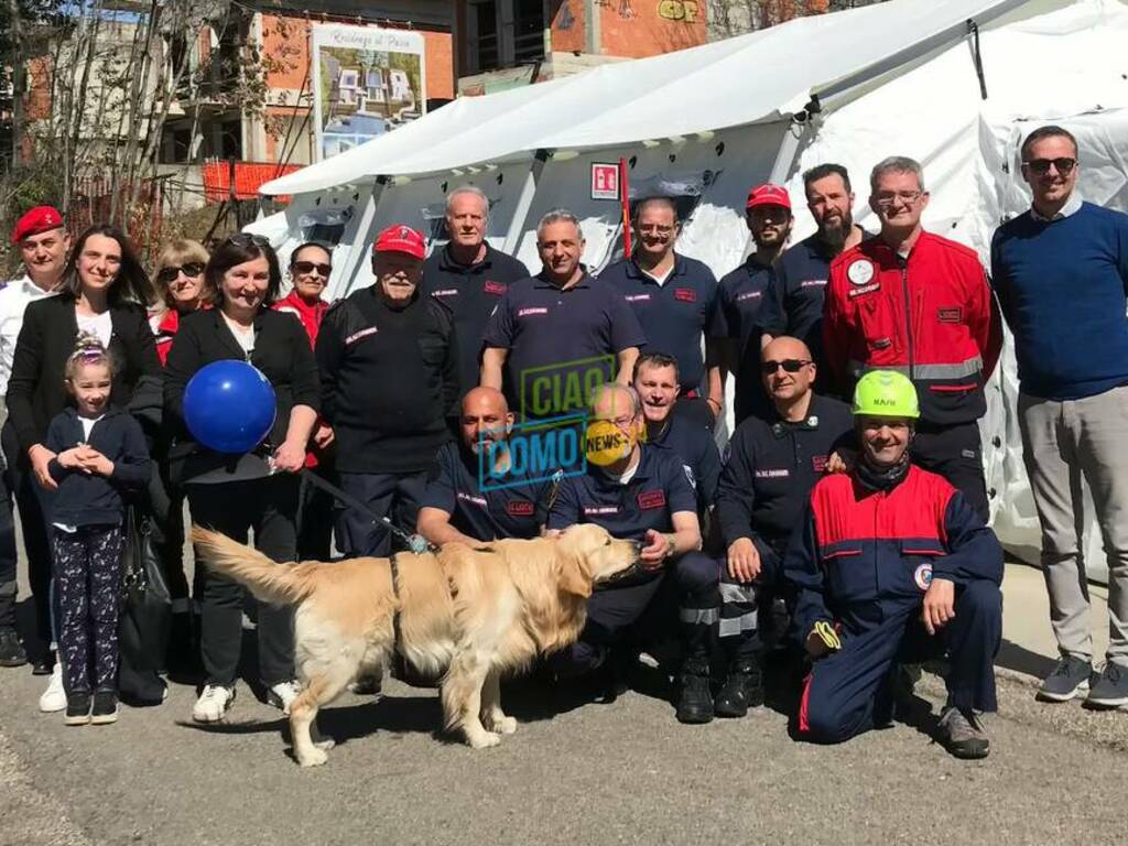 figino serenza allestito campo base protezione civile per simulazione intervento emergenza