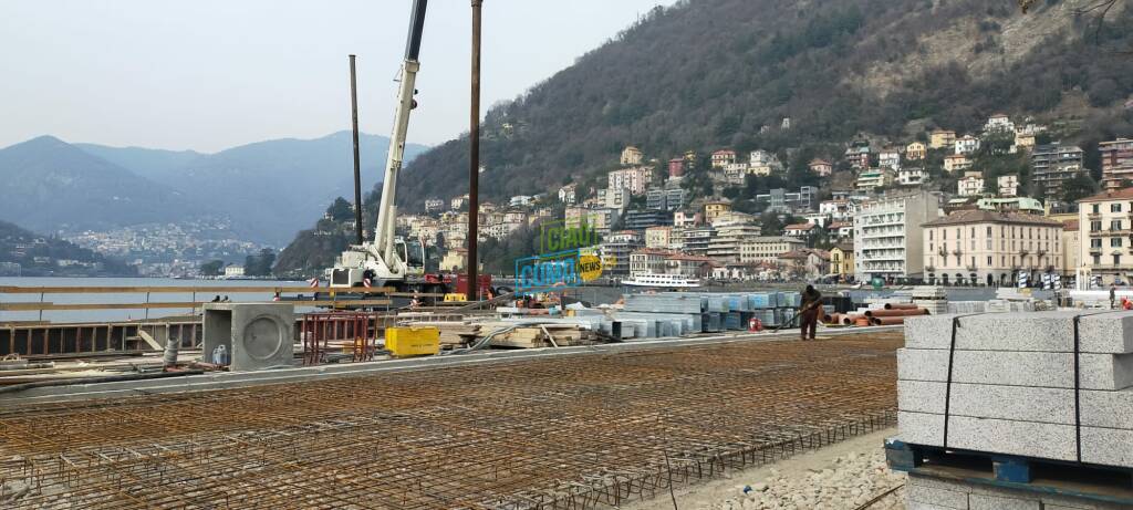 nuovo lungolago di como i lavori di oggi nel tratto fino a piazza cavour