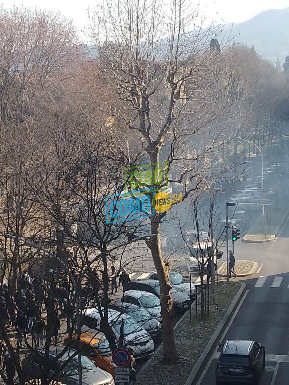 tifosi del modena viale varese como prima dello stadio botte con tifosi del como