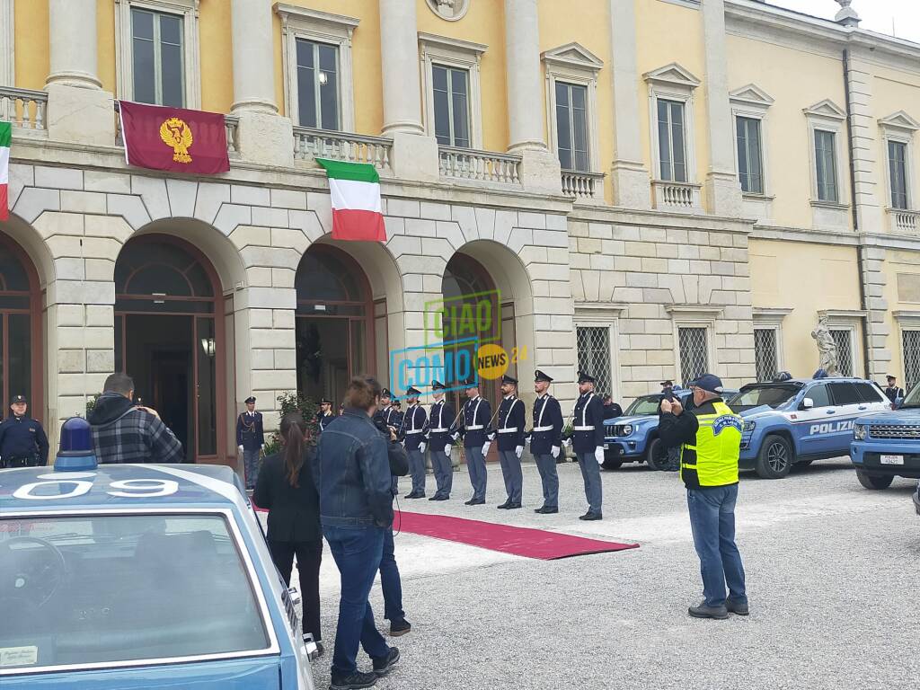 festa polizia a villa olmo como auto nel parco autorità questore