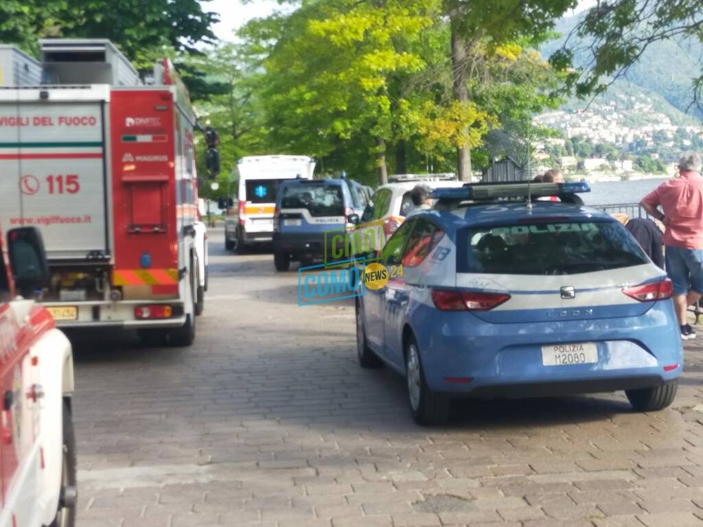 cadavere nel lago di como trovato questa mattina zona porto marina rilievi forze ordine