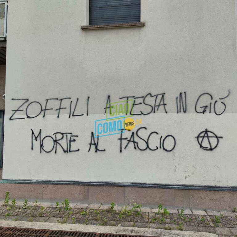 minacce morte sui muri di erba per deputato eugenio zoffili della lega