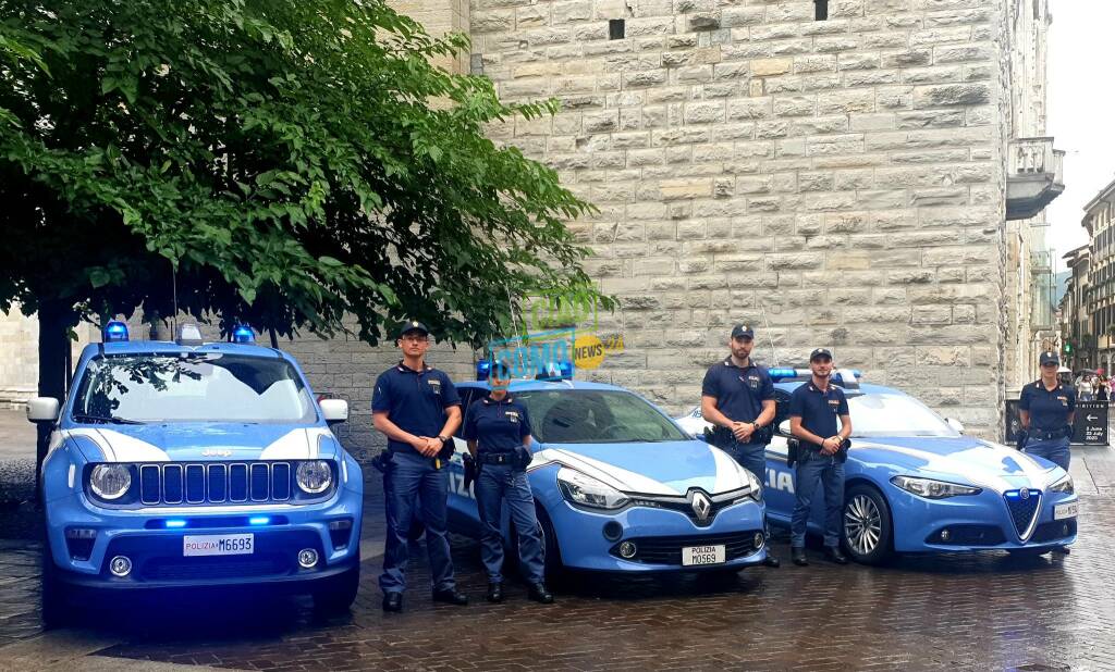 auto polizia controlli in centro como equipaggi questura