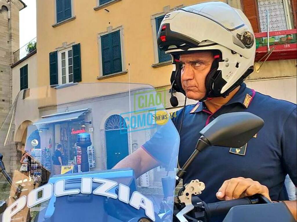 moto nibbio polizia per controllo centro storico pronto intervento