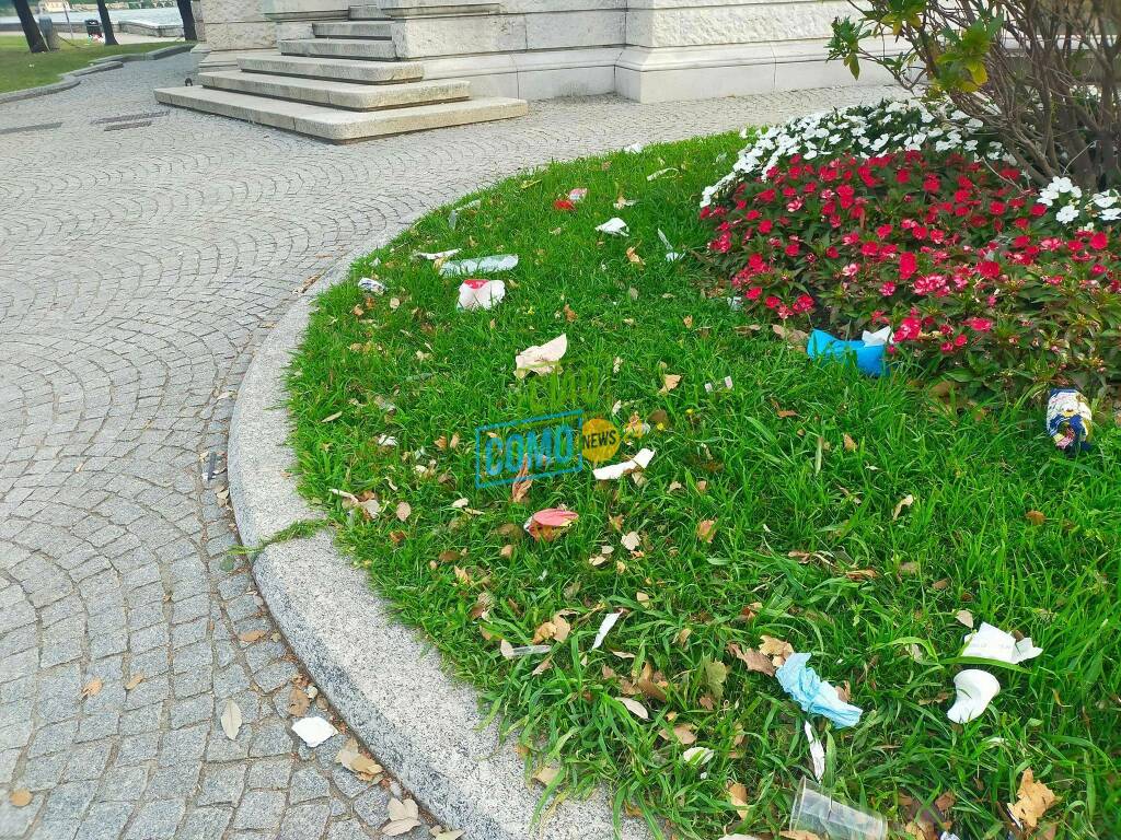 giardini di como prima e dopo intervento di aprica dopo il ferragosto di como