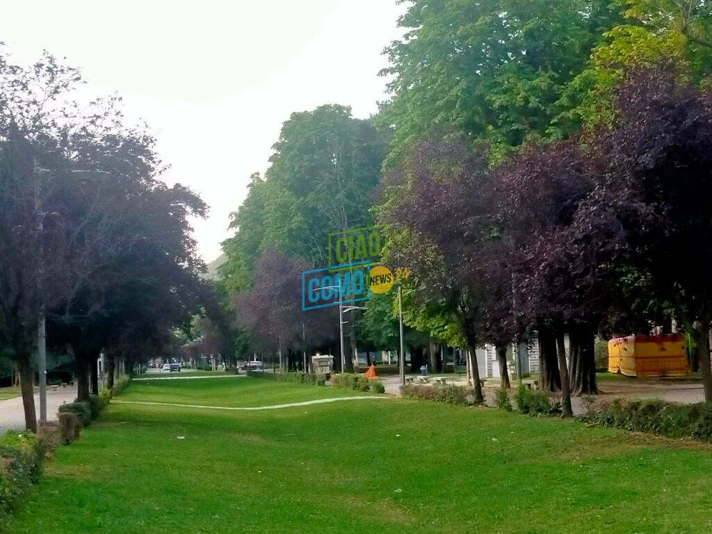 giardini di como prima e dopo intervento di aprica dopo il ferragosto di como