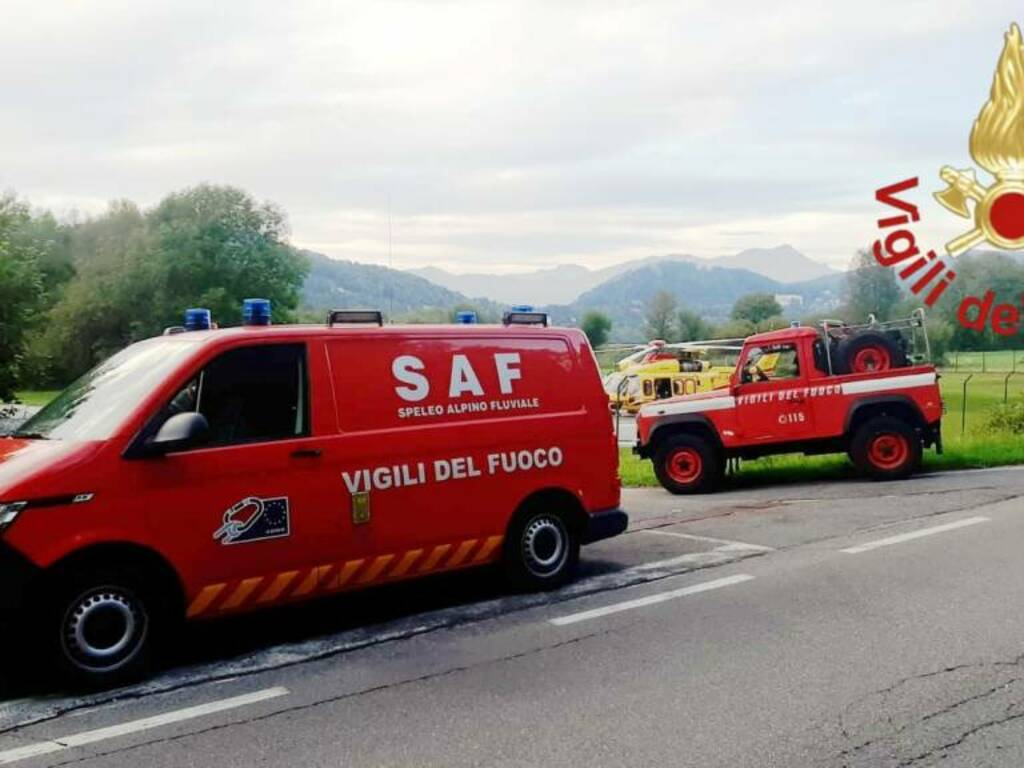 vigili del fuoco sommozzatori pescallo di bellagio recupero turista francese nel lago