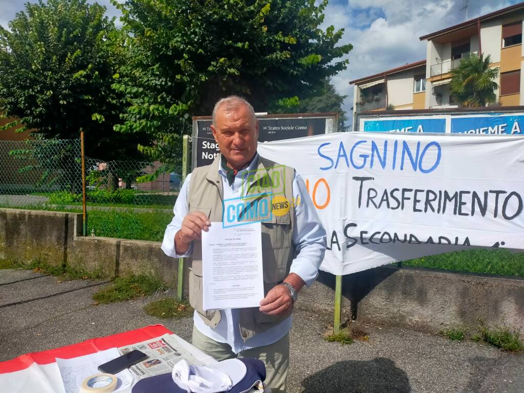 RACCOLTA FIRME PER TRASFERIMENTO E CHIUSURA SCUOLE DI SAGNINO E PONTE CHIASSO MOTTOLA E AMICI