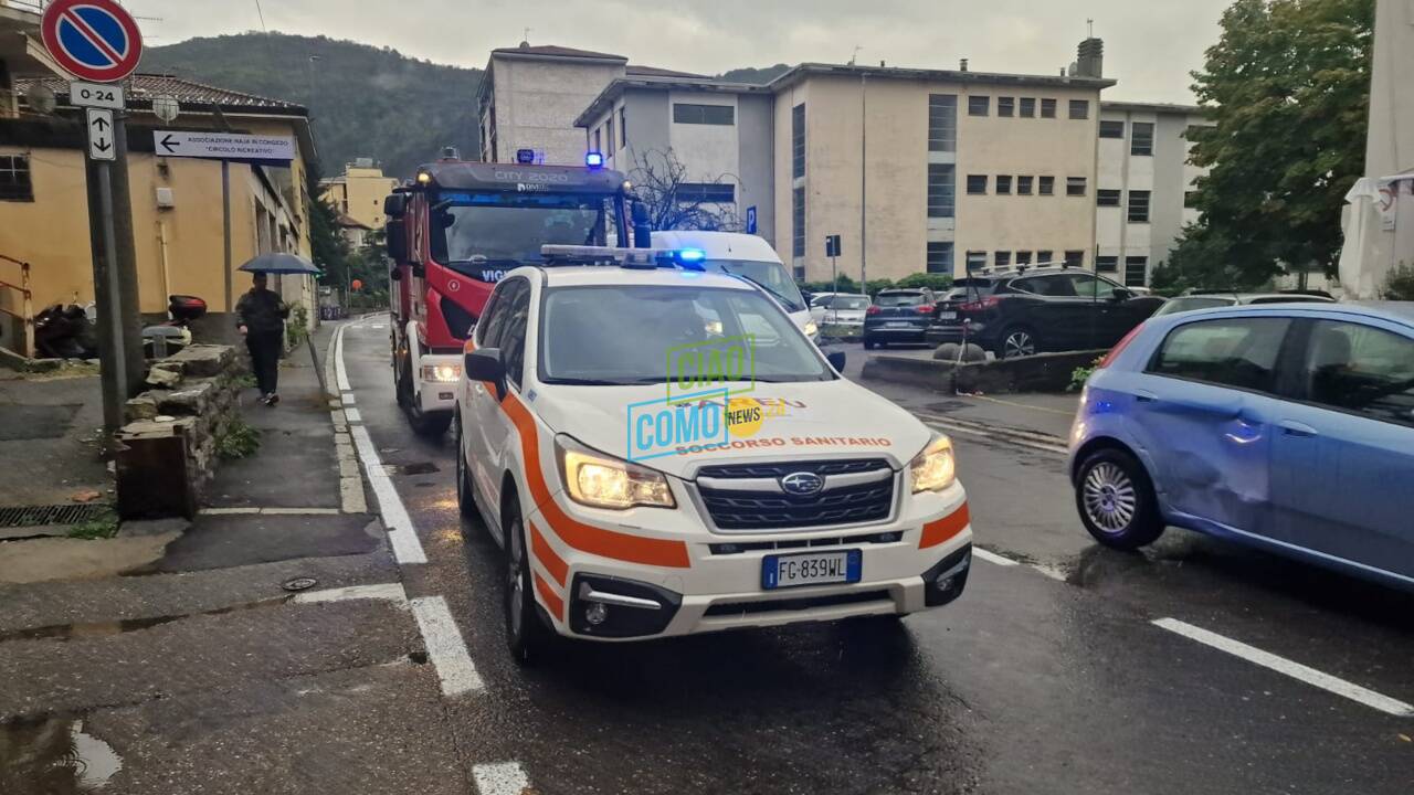 emorragia cerebrale per giovane mamma ponte chiasso via brogeda 118 e vigili del fuoco