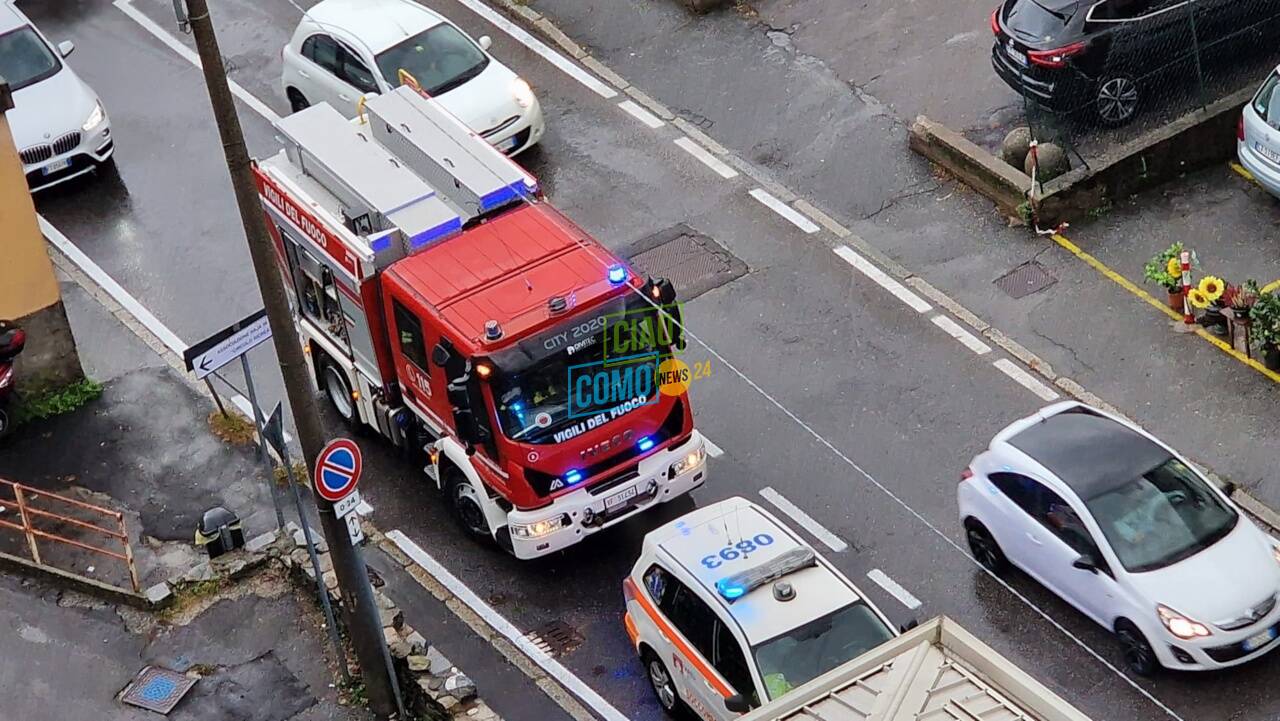 emorragia cerebrale per giovane mamma ponte chiasso via brogeda 118 e vigili del fuoco