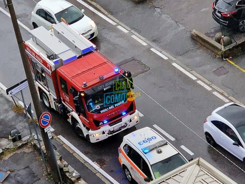 emorragia cerebrale per giovane mamma ponte chiasso via brogeda 118 e vigili del fuoco