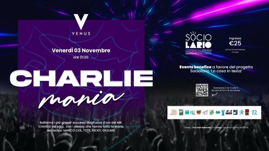 Charlie mania al Venus Club 