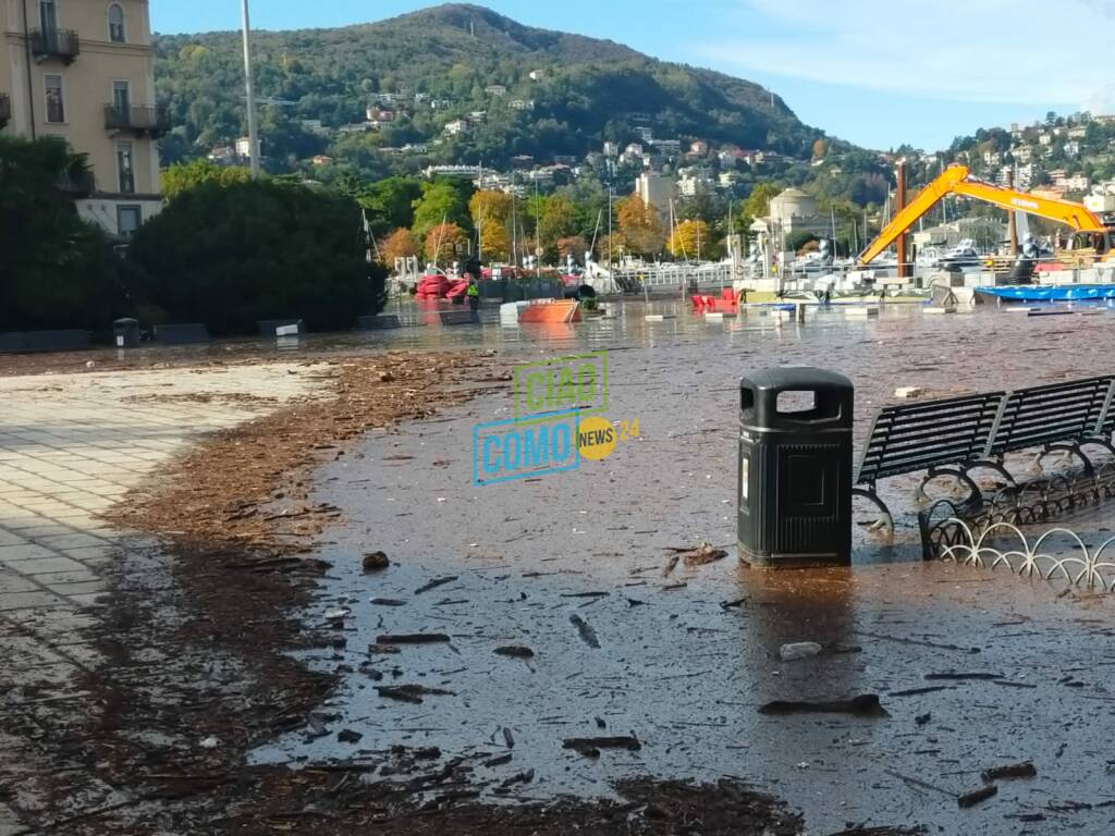 allagamento piazza cavour e via cairoli como zona rossa comune