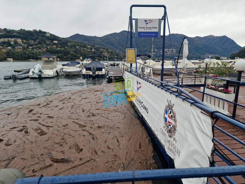 esondazione lago como, acqua alta e disagi allo Yacht Club: la situazione oggi