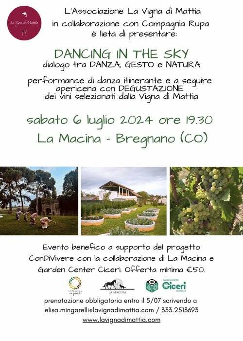 evento raccolta fondi per la vigna di Mattia