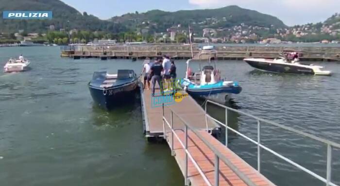 polizia di como controlli pontile di sant'agostino per noleggio barche con conducente