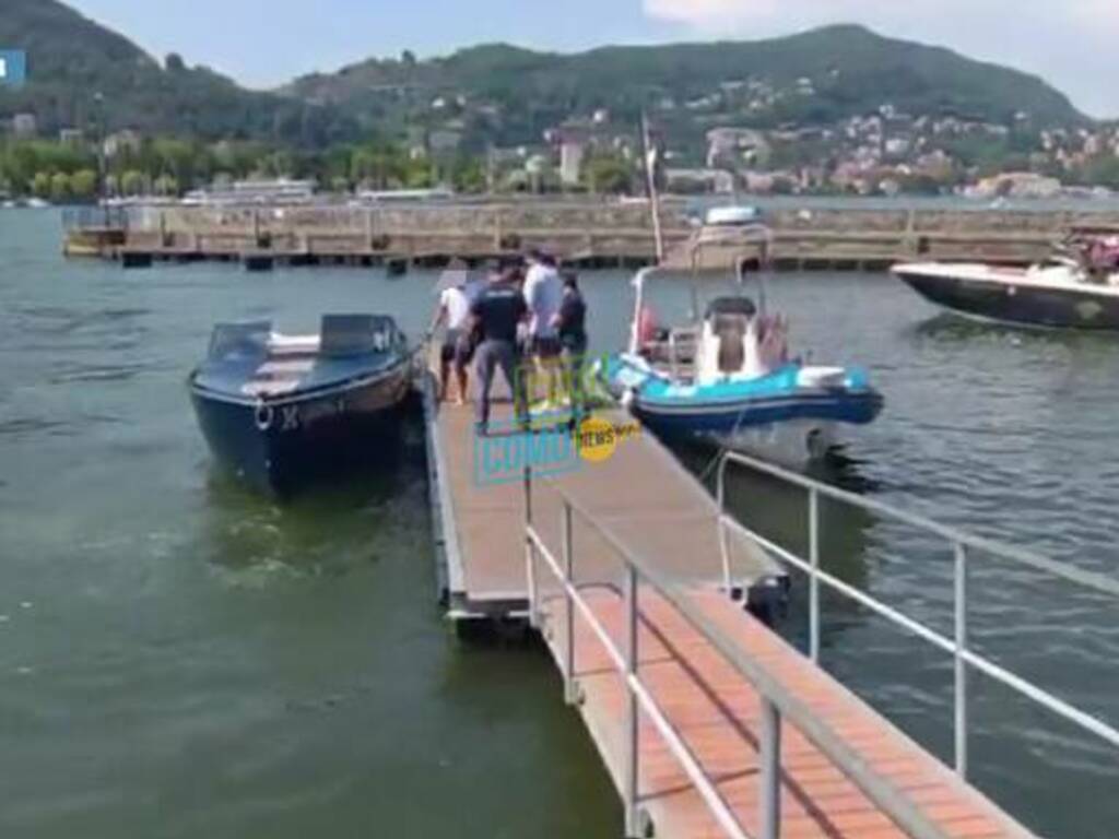 polizia di como controlli pontile di sant'agostino per noleggio barche con conducente