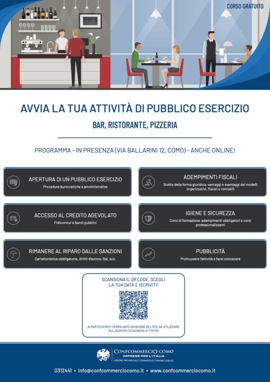 presentazione progetto start up pubblici esercizi in Confcommercio Como