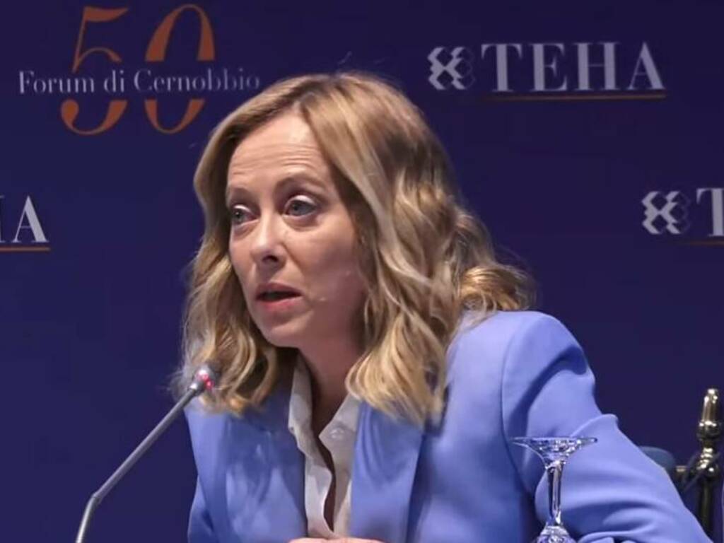 giorgia meloni a cernobbio forum ambrosetti