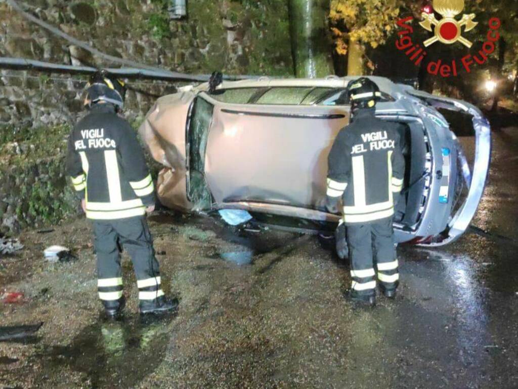 incidenti a cernobbio (auto giardino villa deste) e poi ad albavilla via brianza soccorsi