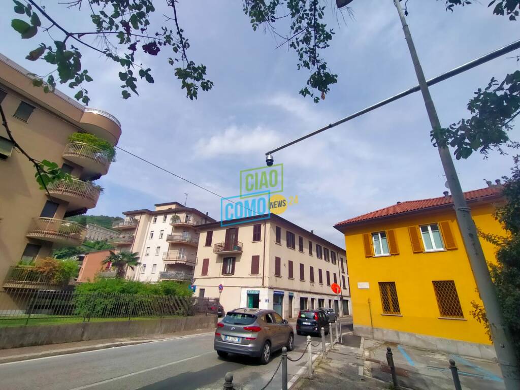 telecamere esterno stadio sinigaglia montaggio per controllo tifosi durante le partite